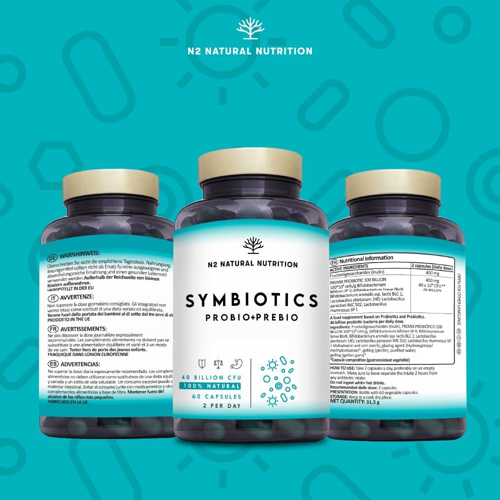 Probiotics for Gut Health β 40 Billion CFU, 6 Strains β 60 Capsules