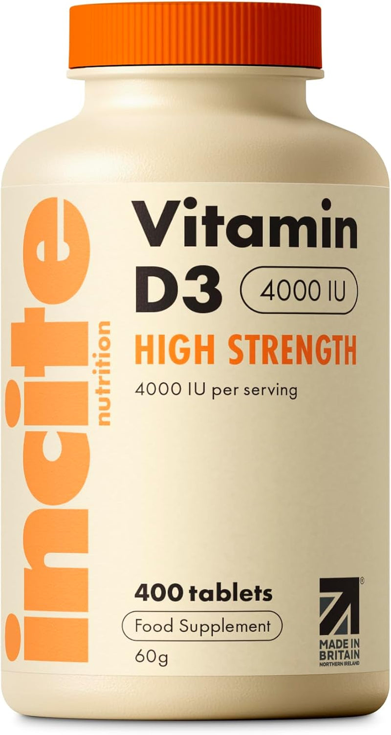 Vitamin D3 4000 IU - 400 High Strength Vitamin D Tablets