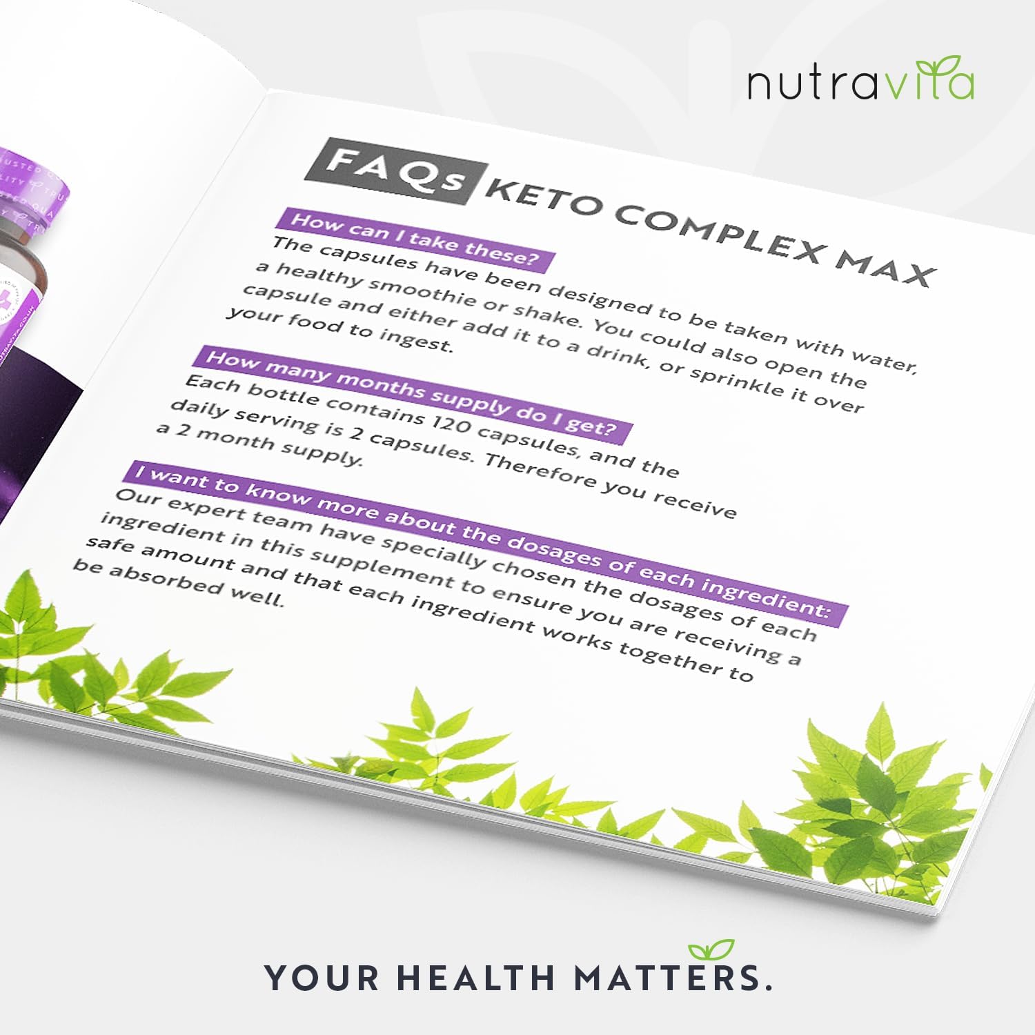 Keto Diet Pills – Max Strength Fat Burner with MCT, Green Tea – 60 Caps