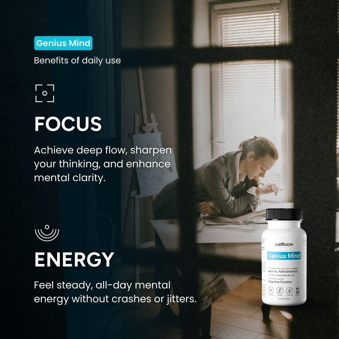 Genius Mind® Nootropic – Brain Supplement with 17 Ingredients for Focus & Memory