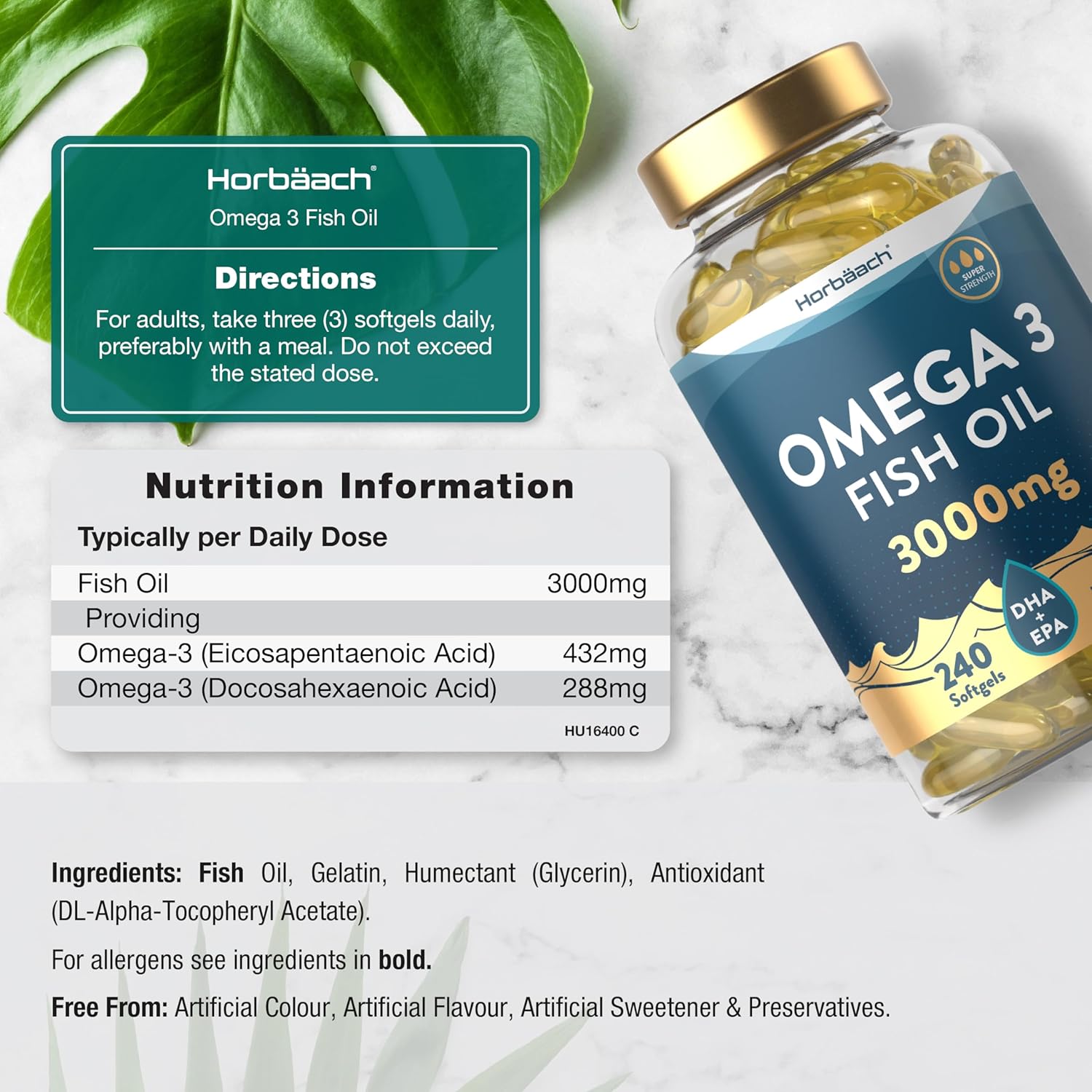 Omega 3 Capsules High Strength 3000Mg