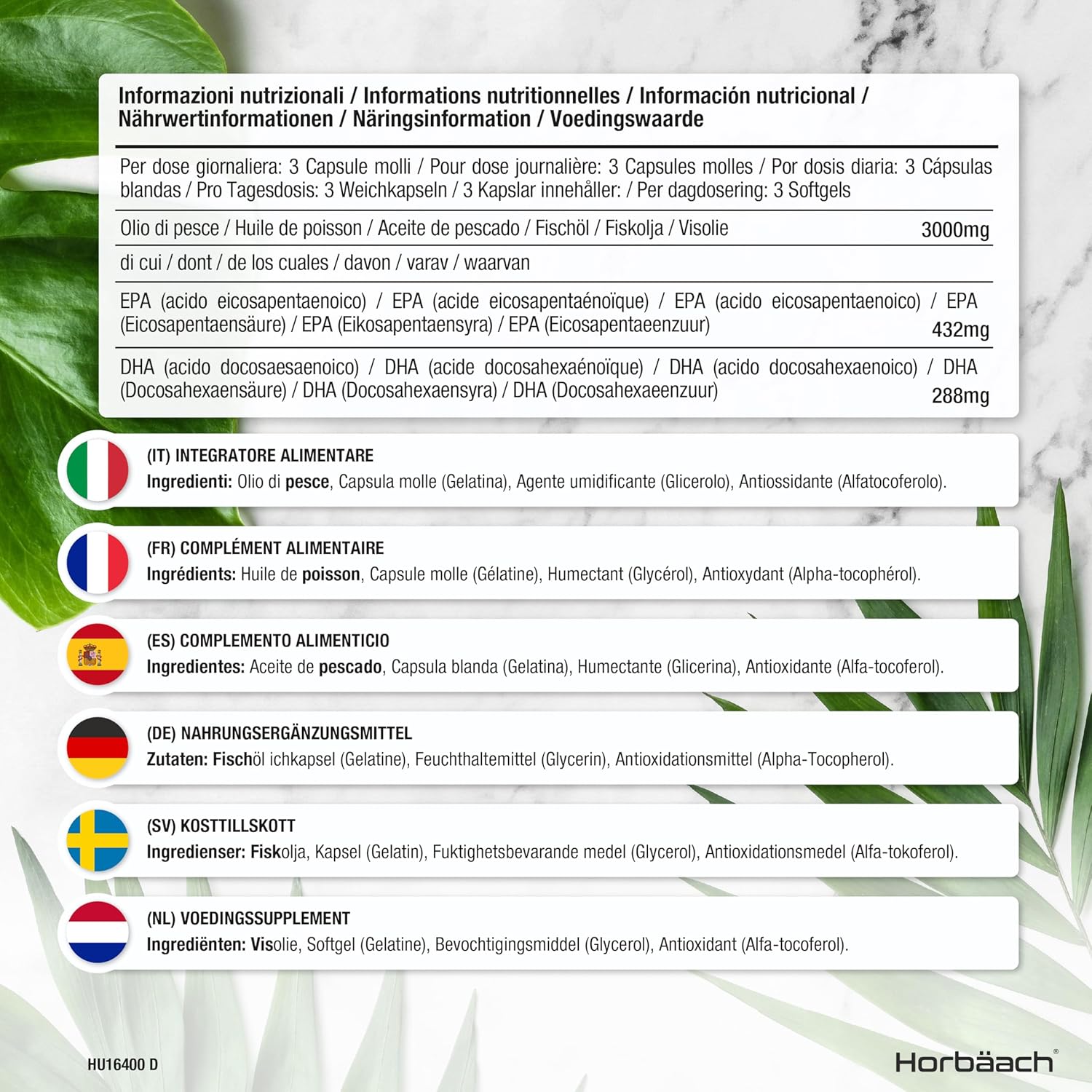 Omega 3 Capsules High Strength 3000Mg