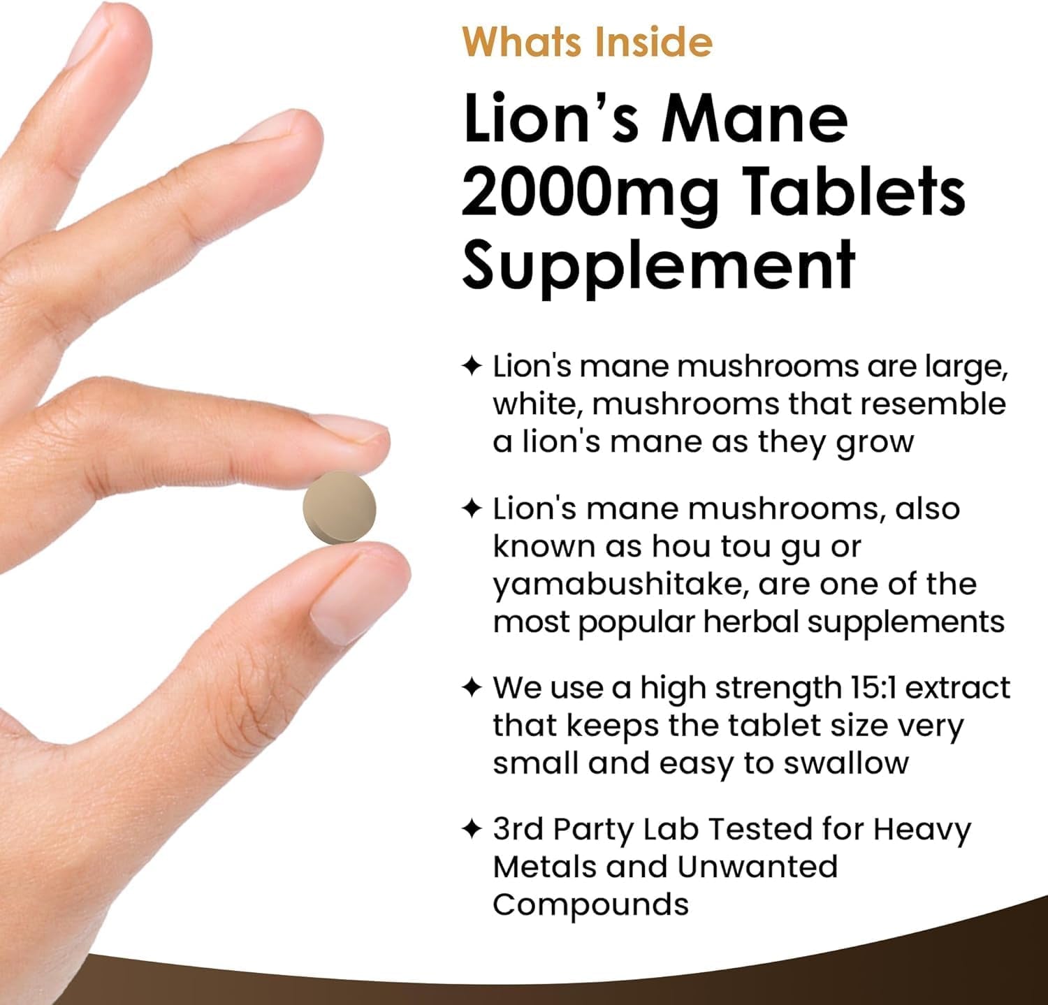 Lion’s Mane Mushroom 2000mg – 365 Vegan Tablets – With Black Pepper – High Strength Extract