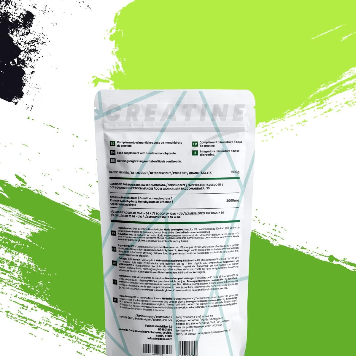Pure Creatine Monohydrate Powder 500g