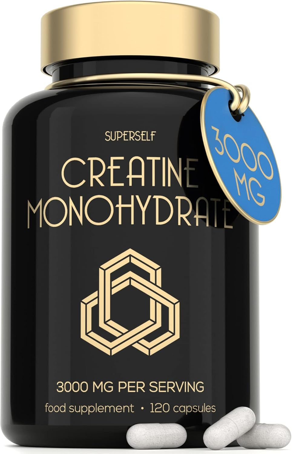 Creatine Monohydrate 3000mg – 120 Vegan Tablets – Muscle Growth & Performance Support