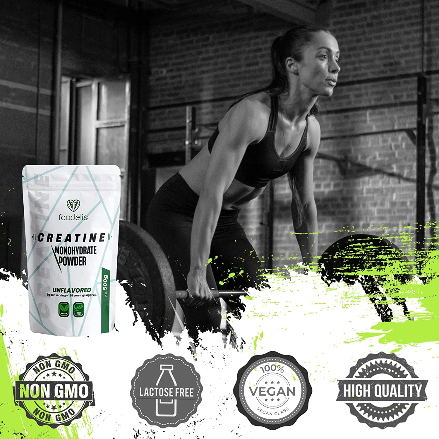 Pure Creatine Monohydrate Powder 500g