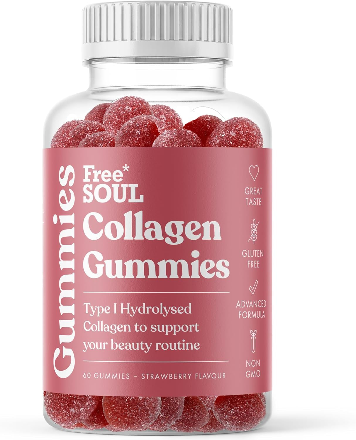 Collagen Gummies – High Strength Marine Collagen – 60 Gummies – Type 1