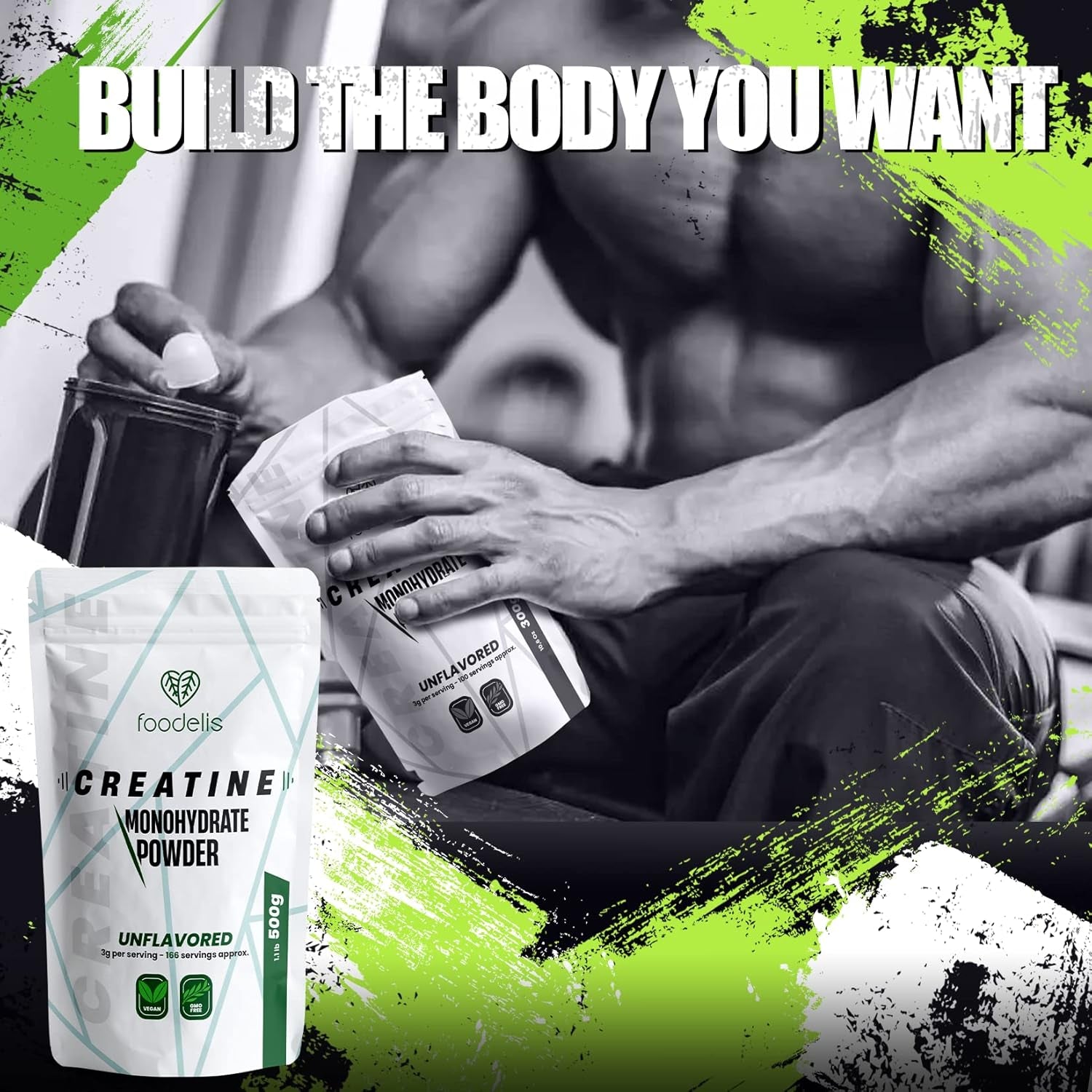 Pure Creatine Monohydrate Powder 500g 