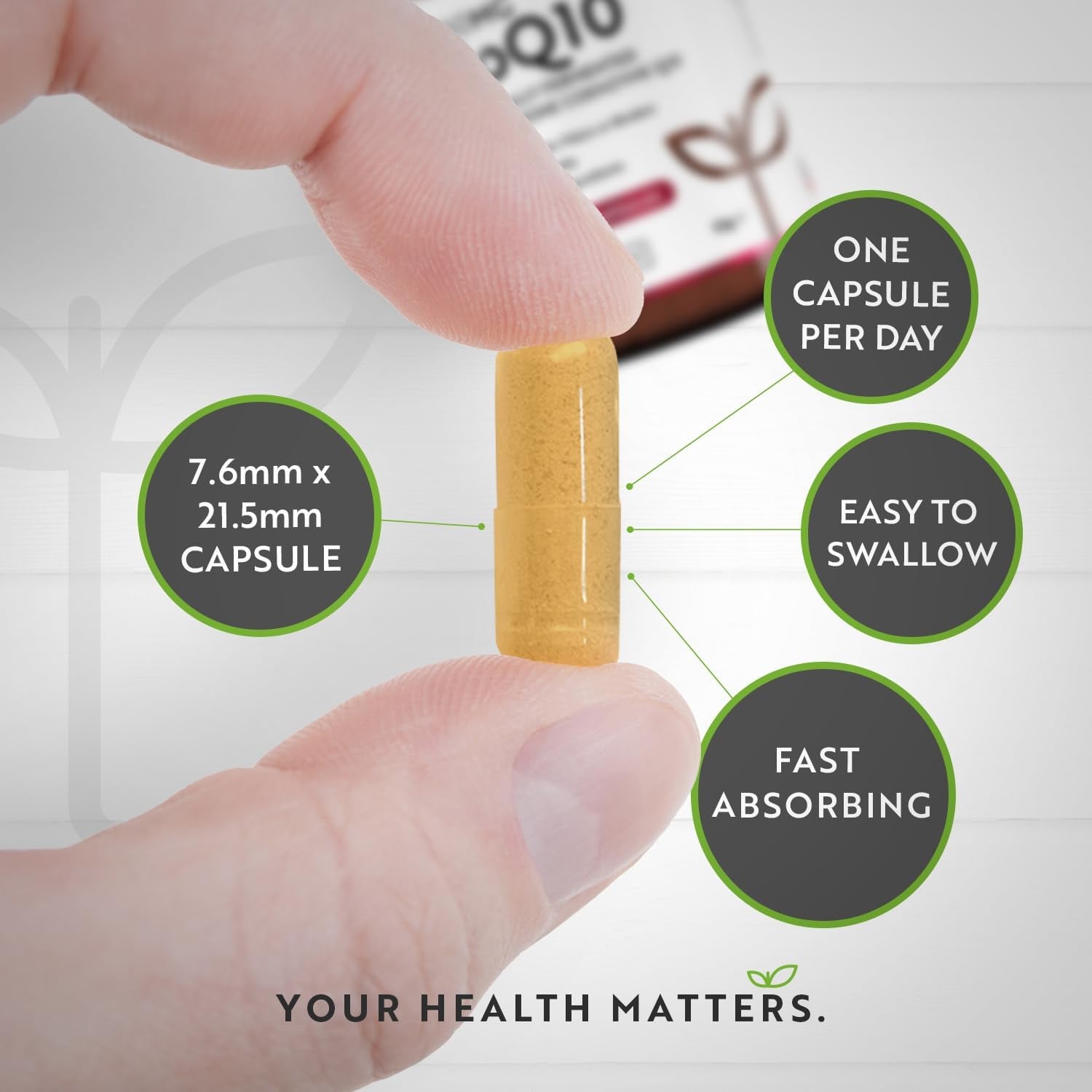 CoQ10 200mg – 120 Vegan Capsules – High Strength Ubiquinone – 4-Month Supply