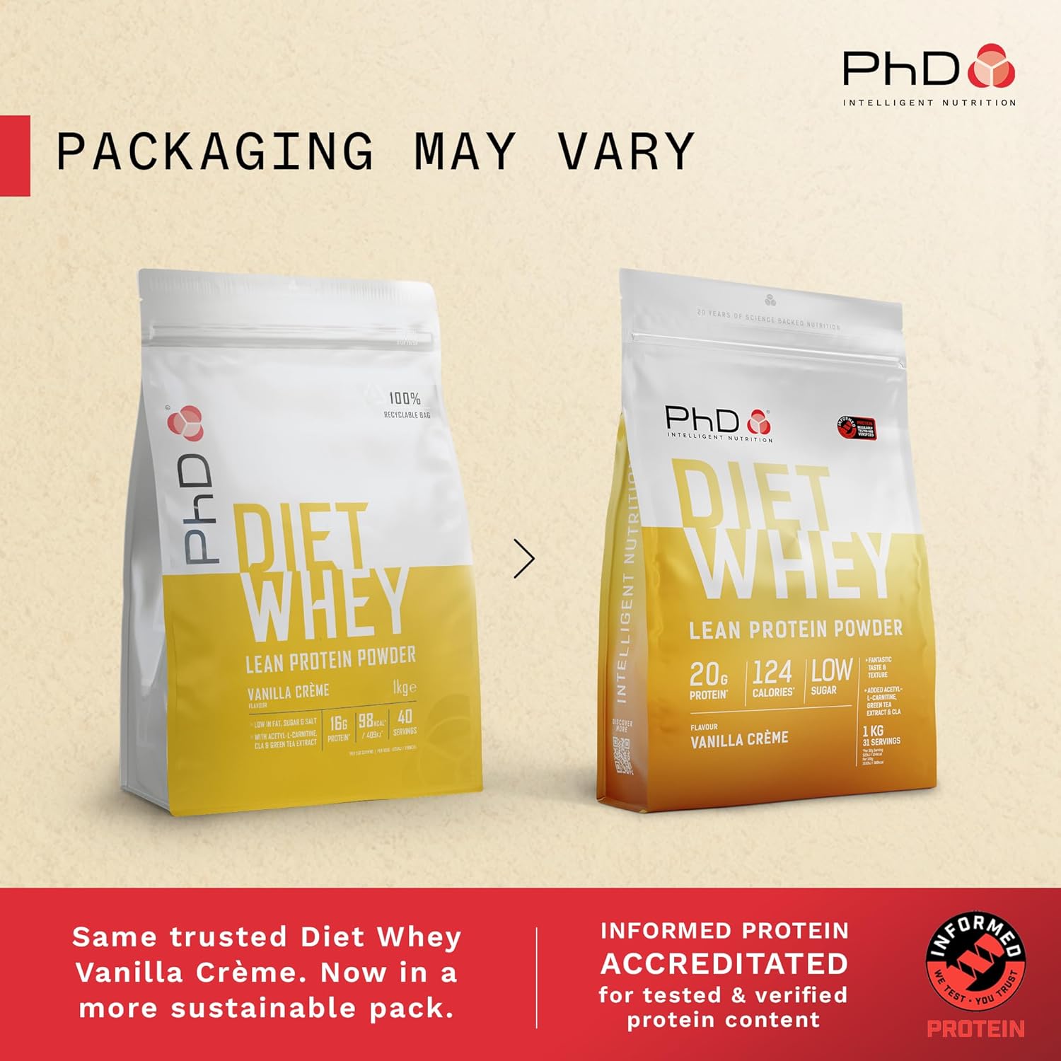 Nutrition Diet Whey Lean Protein Powder | Vanilla Crème Whey Protein Powder 1 Kg Bag [ Packaging May Vary ]