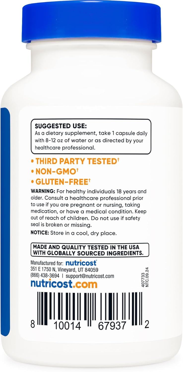 L-Theanine 200Mg, 120 Capsules, Double Strength - Non-Gmo, Gluten Free