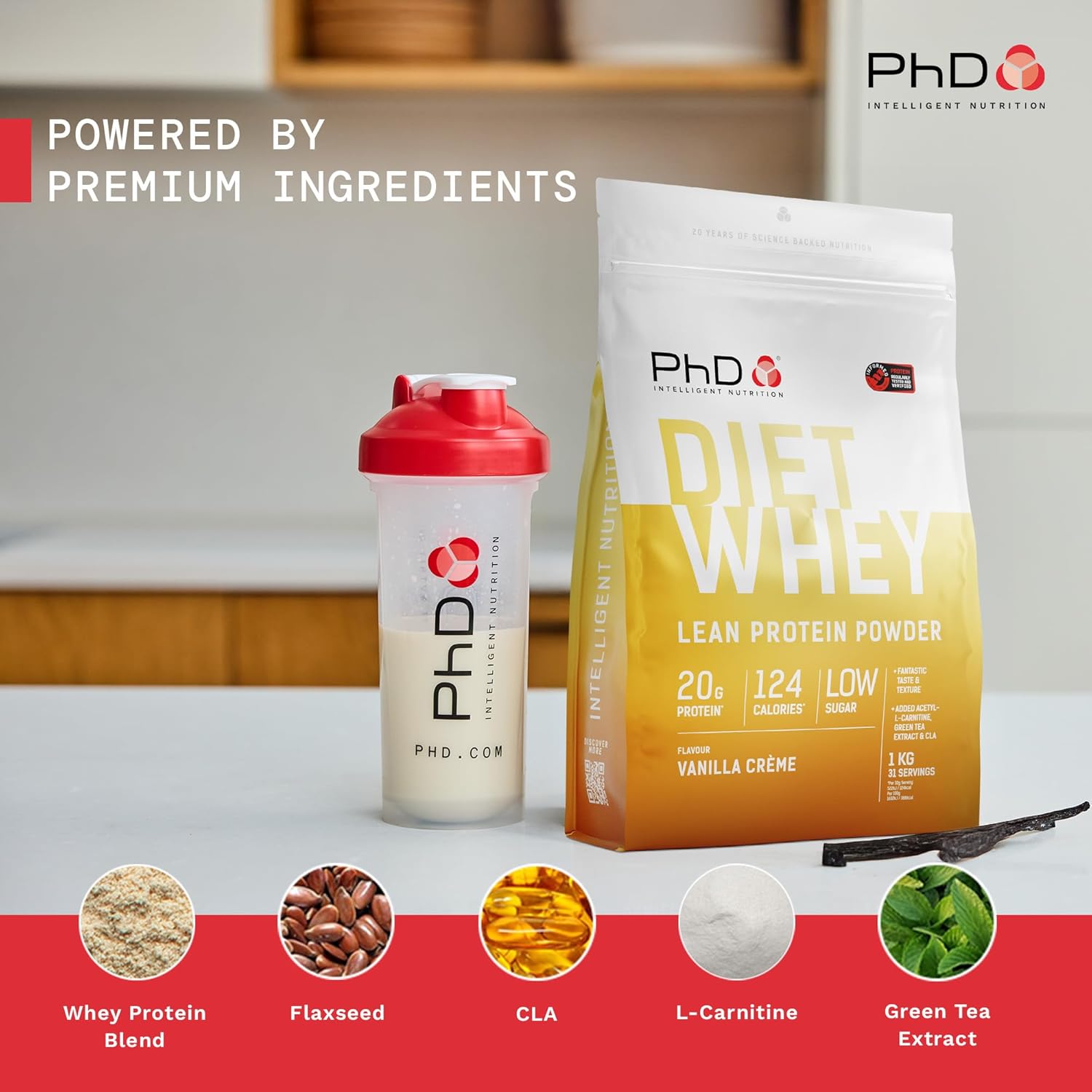 Nutrition Diet Whey Lean Protein Powder | Vanilla Crème Whey Protein Powder 1 Kg Bag [ Packaging May Vary ]