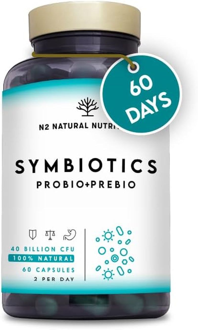 Probiotics for Gut Health – 40 Billion CFU, 6 Strains – 60 Capsules