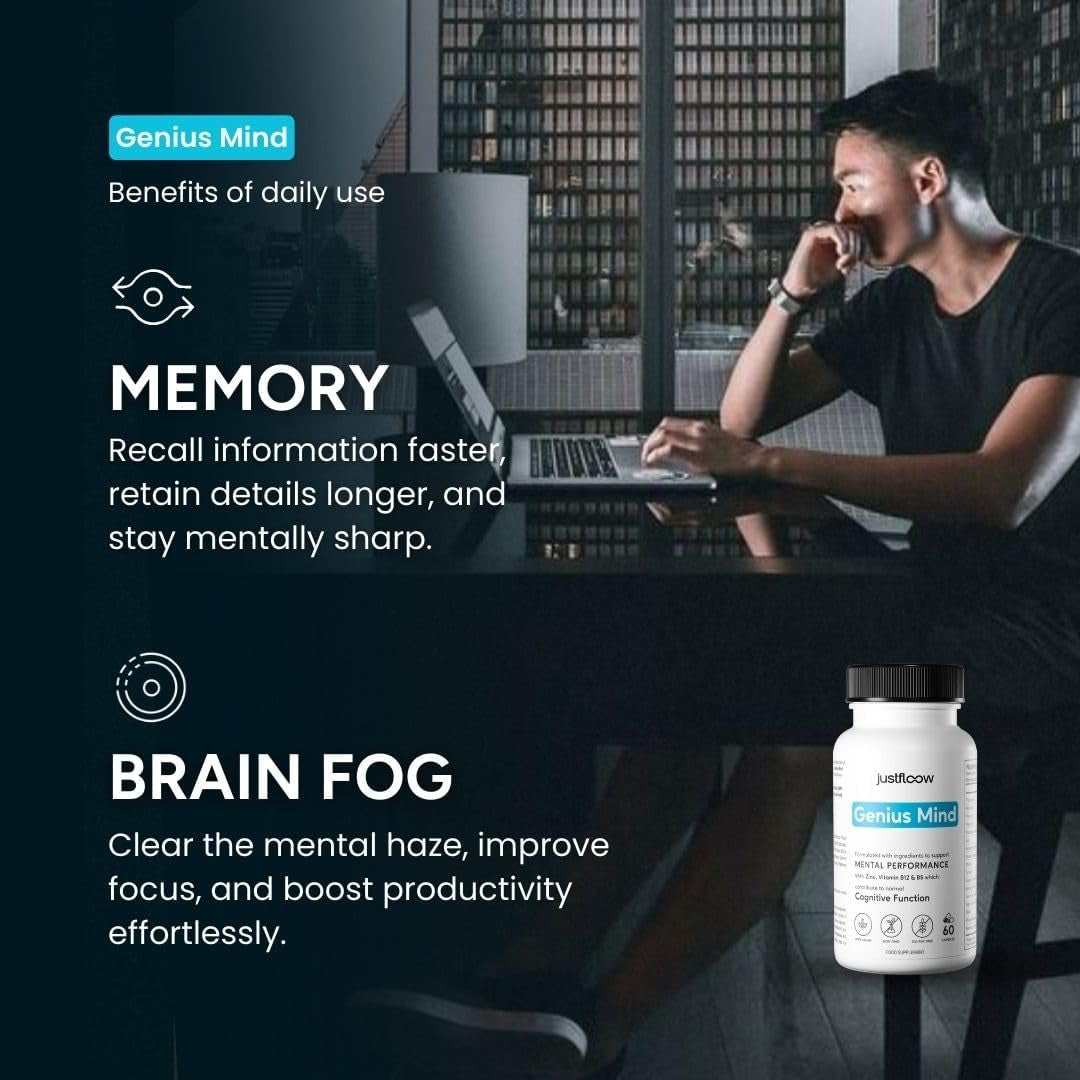 Genius Mind® Nootropic – Brain Supplement with 17 Ingredients for Focus & Memory