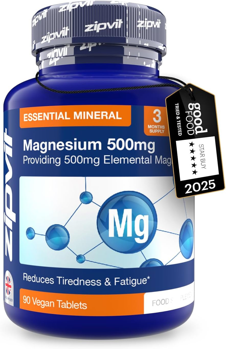 Magnesium 500Mg – High Strength – Muscle, Bone & Energy Support – 90 Tablets