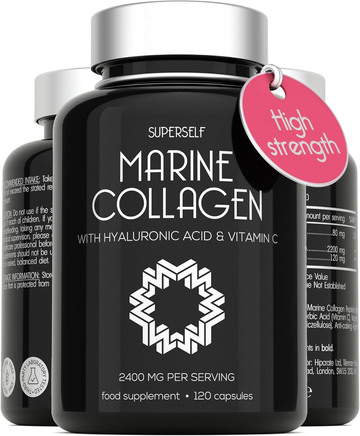 Marine Collagen 2200mg – Hyaluronic Acid & Vit C – 120 Tablets