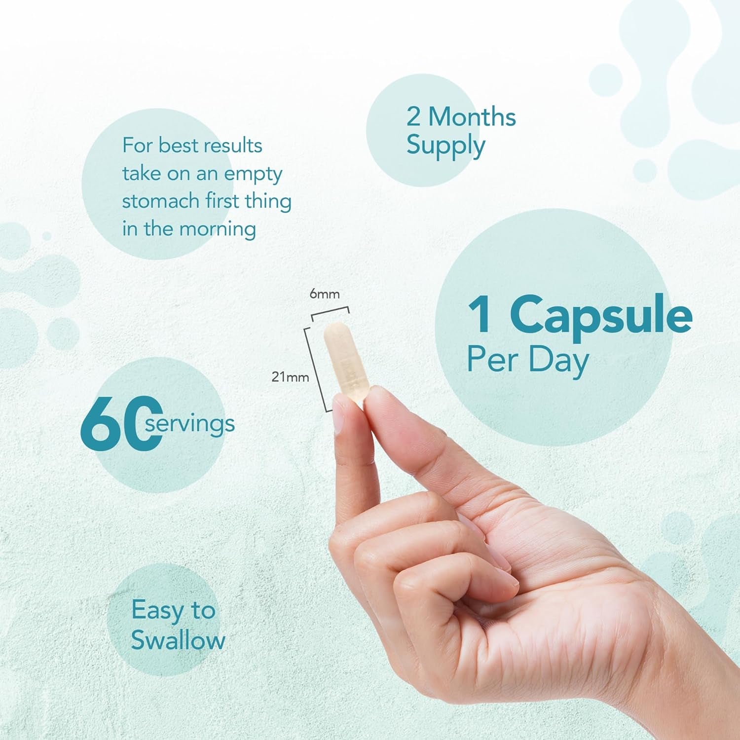 Probiotic 6 Billion CFU – 5 Strains + Prebiotics – 60 Veg Capsules