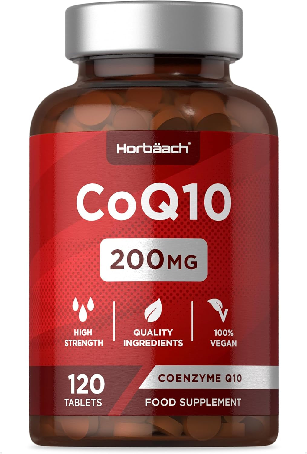 CoQ10 200mg – 120 Vegan Tablets – High Strength Ubiquinone Coenzyme Q10